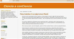 Desktop Screenshot of cienciaaconciencia.blogspot.com