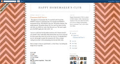 Desktop Screenshot of happyhomemakersclub.blogspot.com