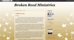 Desktop Screenshot of brokenreedministries.blogspot.com