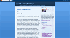 Desktop Screenshot of nicolesliteraryramblings.blogspot.com