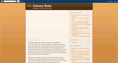 Desktop Screenshot of culinary-notes.blogspot.com