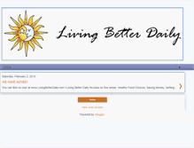 Tablet Screenshot of living-better-daily.blogspot.com