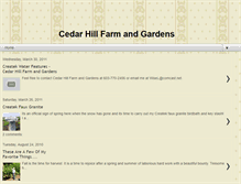 Tablet Screenshot of cedarhillfarmandgardens.blogspot.com