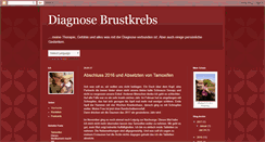 Desktop Screenshot of diagnosebrustkrebs.blogspot.com