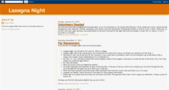 Desktop Screenshot of lasagnanight.blogspot.com
