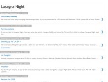 Tablet Screenshot of lasagnanight.blogspot.com
