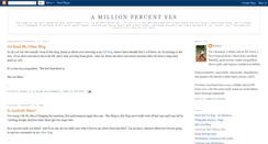 Desktop Screenshot of amillionpercentyes.blogspot.com