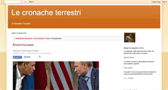 Desktop Screenshot of cronacheterrestri.blogspot.com