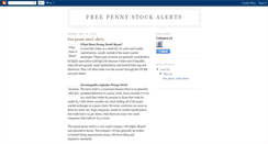 Desktop Screenshot of freepennystockalerts.blogspot.com