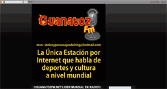 Desktop Screenshot of guanatozfm.blogspot.com