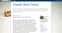 Desktop Screenshot of chaoticwinetheory.blogspot.com