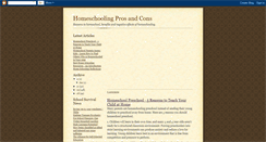 Desktop Screenshot of homeschooling-pros-cons.blogspot.com