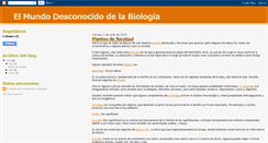 Desktop Screenshot of elmundodesconocidodelabiologia.blogspot.com