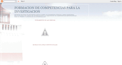 Desktop Screenshot of formaciondcompetenciasparalainvestiga.blogspot.com