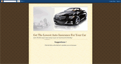 Desktop Screenshot of lowest-auto-insurance.blogspot.com