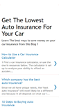 Mobile Screenshot of lowest-auto-insurance.blogspot.com