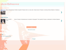 Tablet Screenshot of iskconbhubaneswar.blogspot.com