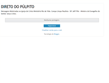 Tablet Screenshot of diretodopulpito.blogspot.com