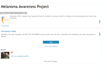 Tablet Screenshot of melanomaawarenessproject.blogspot.com