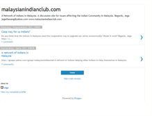 Tablet Screenshot of malaysianindianclub.blogspot.com