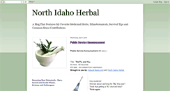 Desktop Screenshot of nrthidahoherbal.blogspot.com