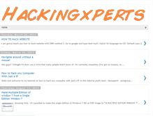 Tablet Screenshot of hackingxperts.blogspot.com