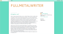 Desktop Screenshot of fullmetalwriter.blogspot.com