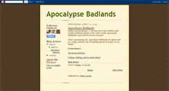 Desktop Screenshot of apocalypsebadlands.blogspot.com