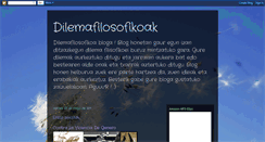 Desktop Screenshot of dilemafilosofikoak.blogspot.com