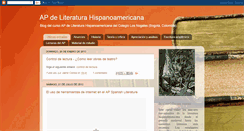 Desktop Screenshot of apliteraturahispanoamericana.blogspot.com