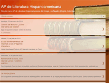 Tablet Screenshot of apliteraturahispanoamericana.blogspot.com