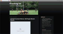 Desktop Screenshot of knockingonrugby.blogspot.com