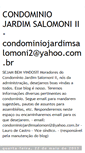 Mobile Screenshot of condominiojardimsalomoni2.blogspot.com