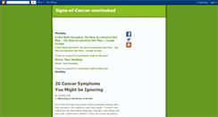 Desktop Screenshot of cancer-overlooked.blogspot.com