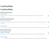 Tablet Screenshot of crashoverrides.blogspot.com