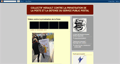 Desktop Screenshot of collectif34defenseservicepostal.blogspot.com