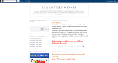 Desktop Screenshot of be-a-lottery-winner.blogspot.com