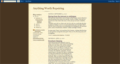 Desktop Screenshot of anythingworthrepairing.blogspot.com
