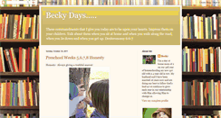 Desktop Screenshot of beckydays.blogspot.com