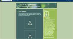 Desktop Screenshot of acleanhealthyhouse.blogspot.com