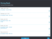 Tablet Screenshot of givingbacktvshow.blogspot.com