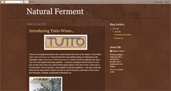 Desktop Screenshot of naturalferment.blogspot.com