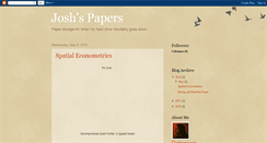 Desktop Screenshot of joshspapers.blogspot.com