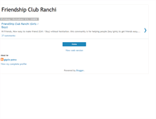 Tablet Screenshot of friendshipclubranchi.blogspot.com