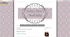 Desktop Screenshot of kelseyannesbookblog.blogspot.com