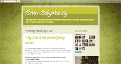 Desktop Screenshot of betterbabywearing.blogspot.com