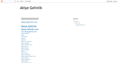 Desktop Screenshot of abiyegelinlik.blogspot.com