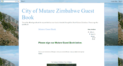 Desktop Screenshot of mutareguestbook.blogspot.com