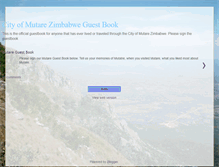 Tablet Screenshot of mutareguestbook.blogspot.com