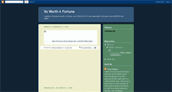 Desktop Screenshot of itsworthafortune.blogspot.com